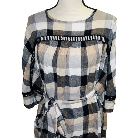 Anthropologie Maeve | Plaid Kimono Tunic Dress - Picture 5 of 14